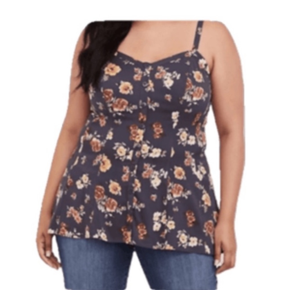 Torrid Fit & Flare Adjustable Strap Sleeveless Top